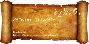 Énisz Olivér névjegykártya