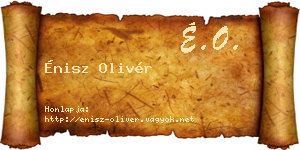 Énisz Olivér névjegykártya