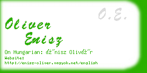 oliver enisz business card